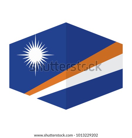 Flag of Marshall Islands - vector illustration.