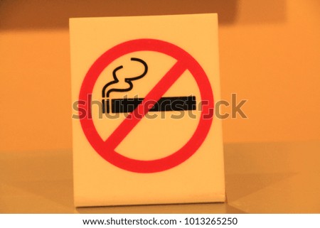 No Smoking Sign in the room