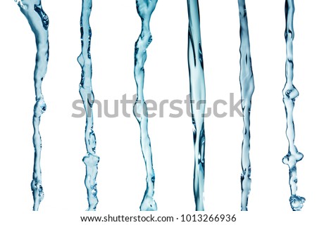 water splash collage on white background Royalty-Free Stock Photo #1013266936