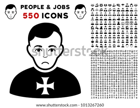 Dolor Order Chevalier pictograph with 550 bonus pity and happy person symbols. Vector illustration style is flat black iconic symbols.