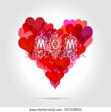 mothers day illustration, vector