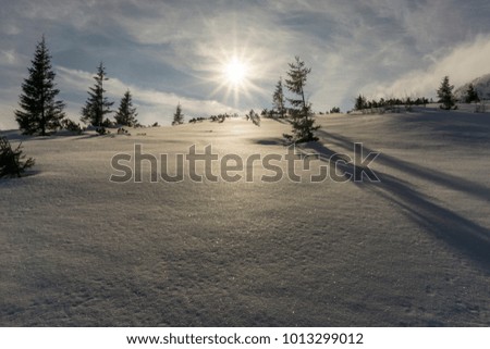 Beautiful winter mountain scenery. Tatry. Poland.