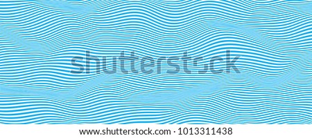 Abstract wave vector background . Stylized flowing water . Graphic line art.