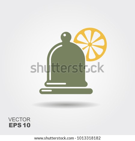 A container for a lemon. Flat vector icon