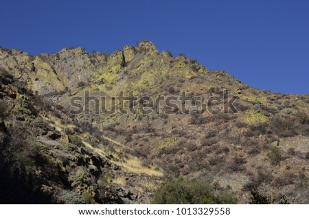 Wilderness landscape views at King's Canyon and Sequoia National Park in the southern Sierra Nevada, in Fresno and Tulare Counties, California in the United States