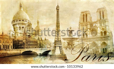 old beautiful Paris - artistic clip-art from my vintage series