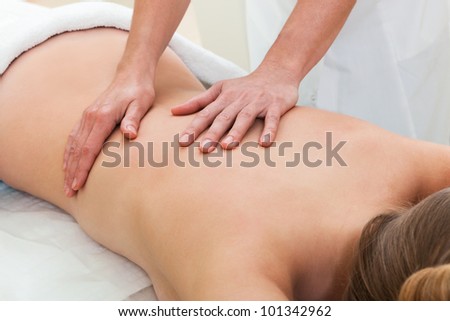 massage in a modern beauty salon