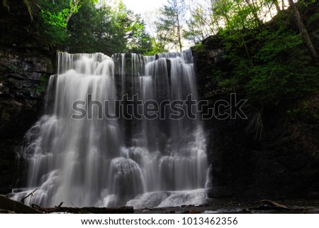 Beautiful tropical waterfall.