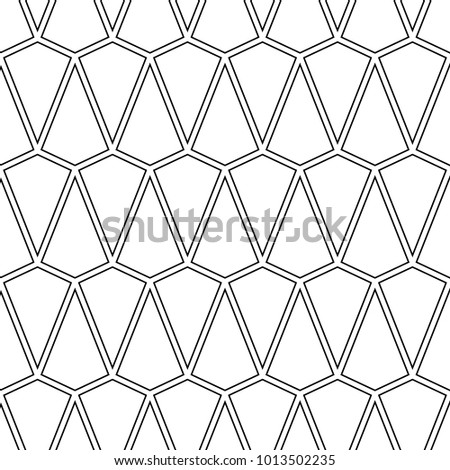 Seamless pattern with kites. Interlocking polygons tessellation background. Image with repeated geometrical figures. Scales motif. Grid wallpaper. Tiles illustration. Digital paper for print. Vector.