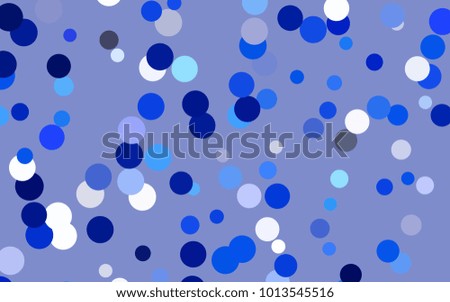 Light BLUE vector red banner with set of circles, dots. Donuts Background. Creative Design Template. Technological halftone illustration.