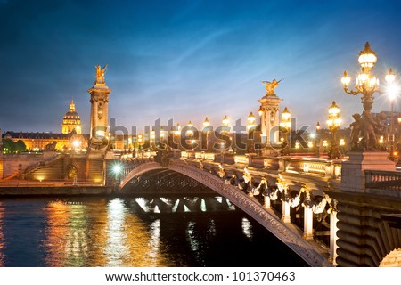 Alexandre 3 Bridge - Paris - France Royalty-Free Stock Photo #101370463