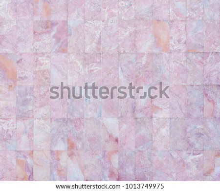 Abstract background from pink marble plate pattern on wall. Romantic, love, wedding backdrop. Vintage and retro. Picture for add text message. Backdrop for design art work.