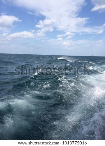 HD blue sky Blue water desktop and mobile background photos, ocean during bad weather while stormy wind converting calm ocean into Dangerous ocean , image clicked at Persian Gulf