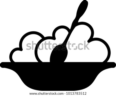 Food On Plate Icon Vector Art Illustration
