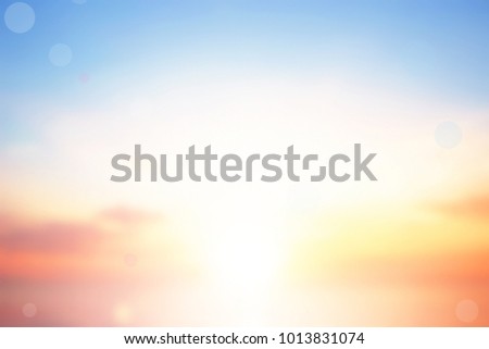 Blurry colorful sunset sky background

