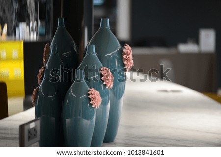 Home decoration with vase