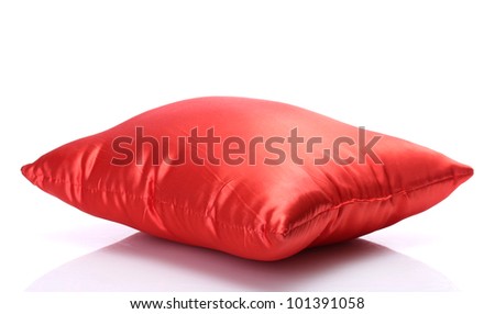 red bright pillow isolated on white Royalty-Free Stock Photo #101391058