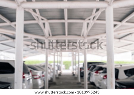 Abstract blurred  background at parking lot