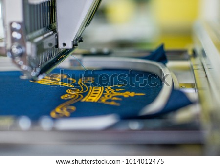 seamstress clothing industry embroidery
industrial embroidery
sewing machine Royalty-Free Stock Photo #1014012475