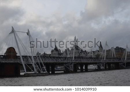 Metropolitan views of London near the Thames river