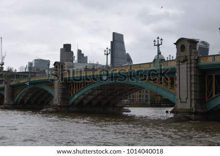 Metropolitan views of London near the Thames river