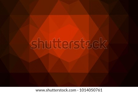 Dark Red vector blurry triangle background design. Geometric background in Origami style with gradient. 