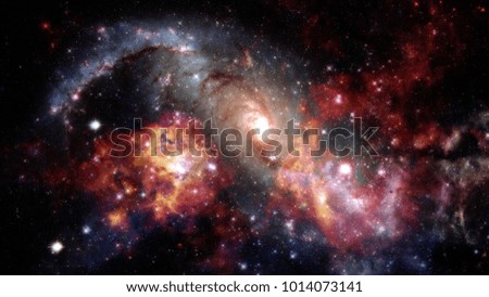 Spiral galaxy in space. Elements of this image furnished by NASA.