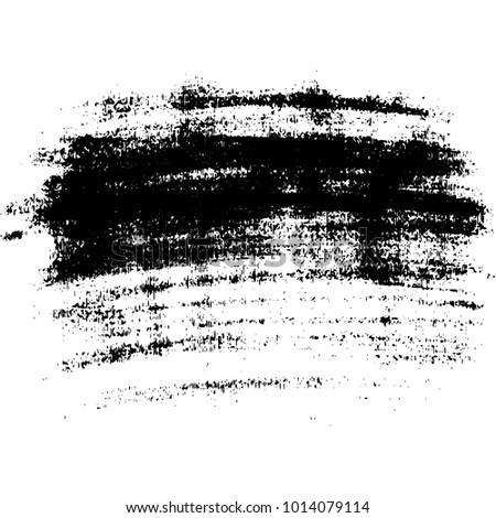 Grunge brush texture white and black. Sketch abstract to create distressed effect. Overlay dusty grain monochrome design. Smear paint prints illustration.