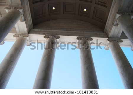 Lincoln Memorial Ceiling ,and Column Structure in Washington DC , USA