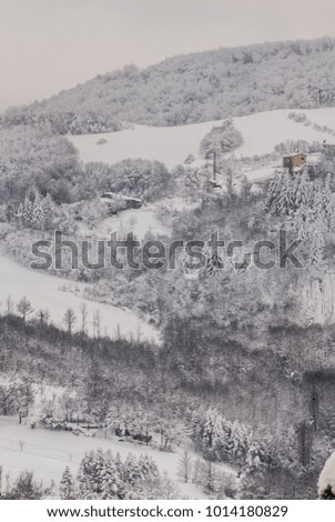 mountains landscape in the winter