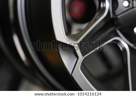 Car's wheel design , close up 