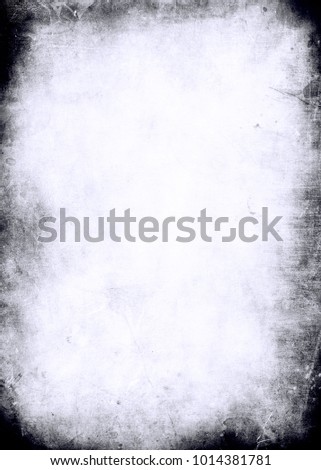 Grunge background with black frame and faded central area for your text or picture