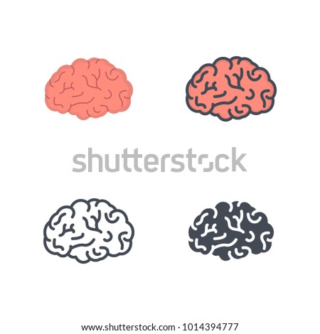 Brain flat vector icon