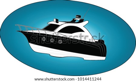 Boat vector illustration.