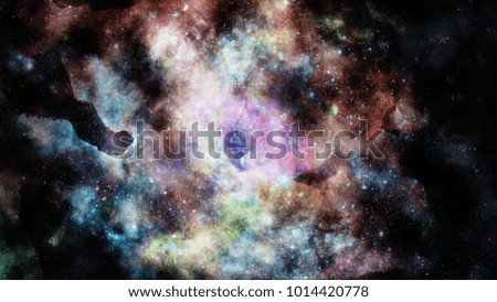Nebula and stars in deep space, mysterious universe. Elements of this image furnished by NASA