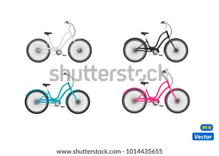 bike in vector isolated on white background