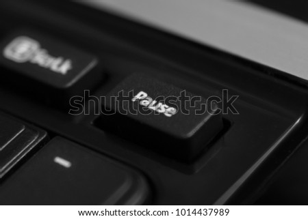 Black computer keyboard close up - symbol