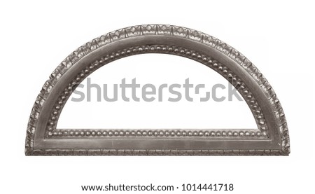 Semicircular silver frame for paintings, mirrors or photos