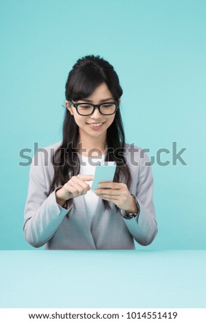 business woman with a smartphone