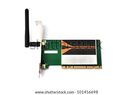 wireless  card on a white background