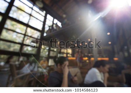 Abstract blur restaurant and coffee shop cafe background
