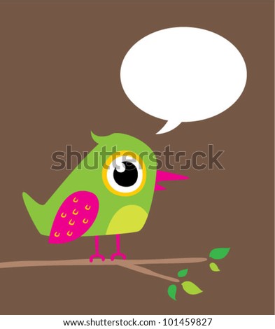 cute bird message