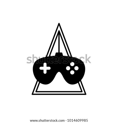 video game console joystick theme logo template vector