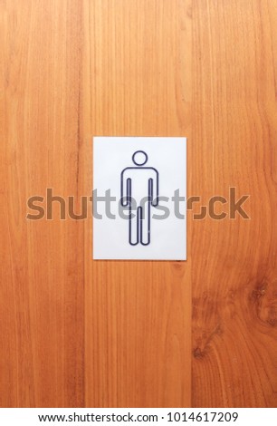 toilet banner on wood board