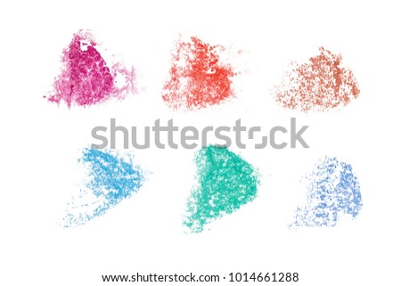 Colorful watercolor brush isolated  on white,abstract background