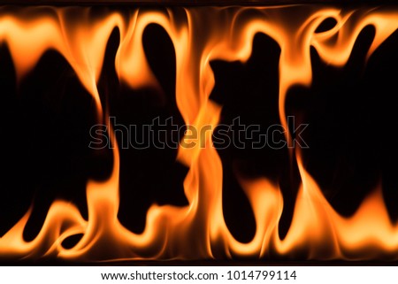 Fire flames frame background