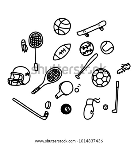 Doodle sport objects