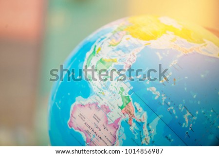 School Globe - model of Earth.Object of learning.