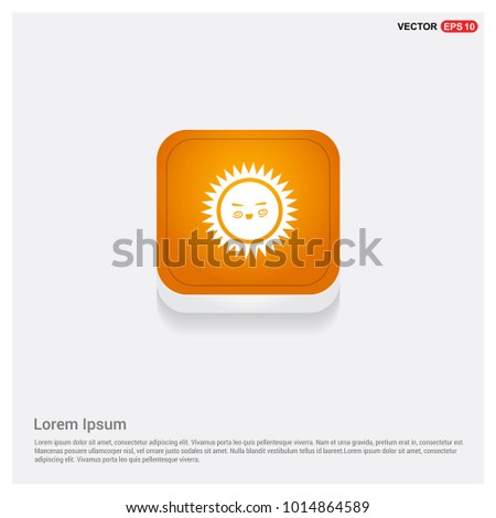 Sun Icon Orange Abstract Web Button