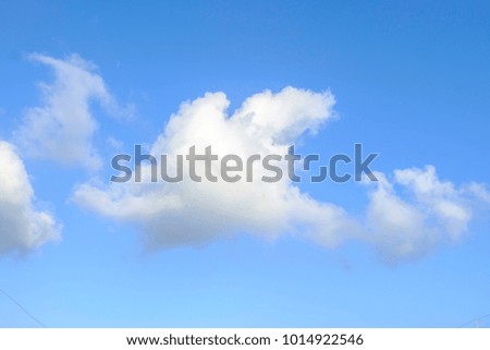 blue sky with cloud closeup for text and Edit